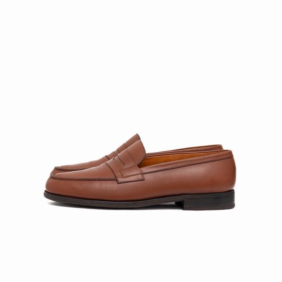 1k.$ J.M. Weston 180 Penny Loafers Brown Leather Handmade France UK 9.5 US 10.5E main image 13